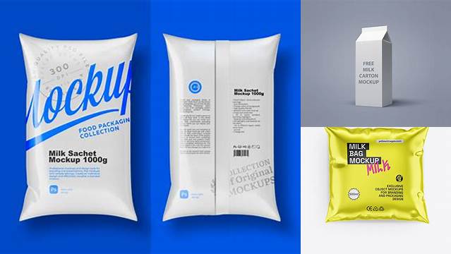 5916+ Milk Bag Mockup Smart Layer Mockup Free