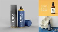 5916+ Round Glass Spray PSD Mockup Stylish PSD for Free