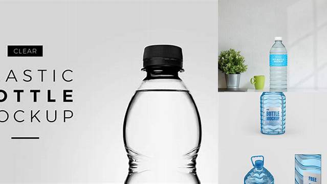 5917+ 5L Clear PET Bottle PSD Mockup Free PSD Mockup Resource