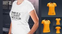 5920+ Female Shirt Mockup High-Quality PSD Files