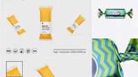 5920+ Metallic Candy Package PSD Mockup Smart Object Free Photoshop File