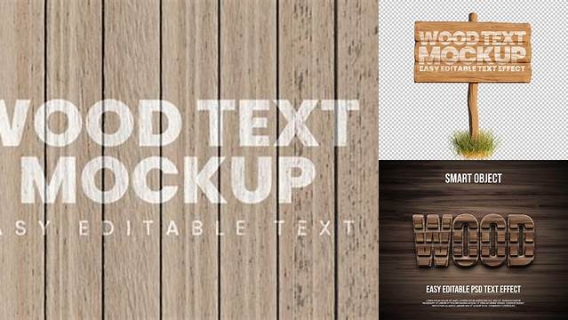 5922+ Wood Mockup Psd Easy Editable