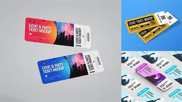 5923+ Two Paper Tickets PSD Mockup PSD Download