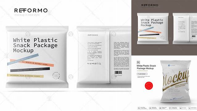 5929+ White Plastic Snack Package Large PSD for Creative Projects