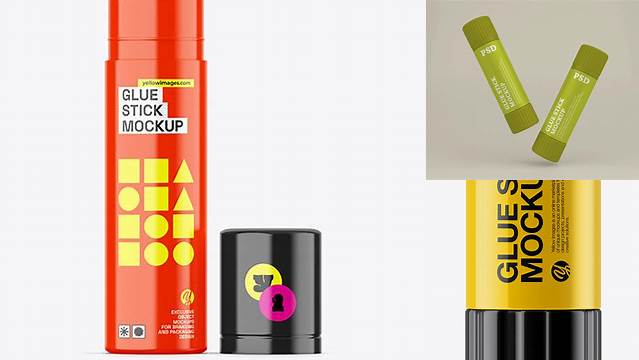 5930+ Glossy Glue Stick PSD Mockup PSD Free Download