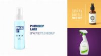 5932+ Glossy Spray Bottle PSD Mockup Exclusive Editable PSD File