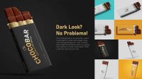 5936+ Dark Chocolate Bar Packaging PSD Mockup Layered PSD for Easy Editing