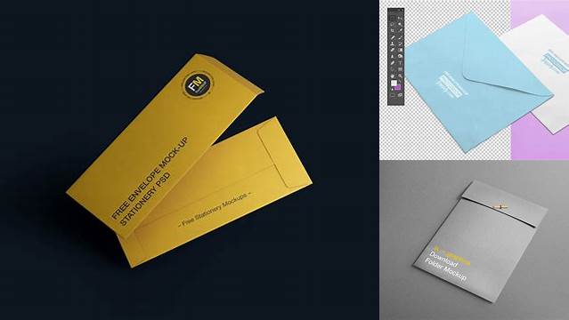 5937+ Leather Folder with Papers and Envelope PSD Mockup Photoshop Resource Free