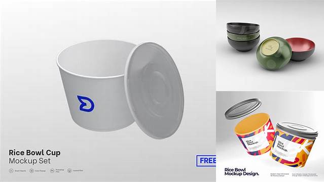 5937+ Rice Bowl Packaging Mockup Best for Showcase