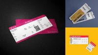 5939+ Plane Ticket Mockup Exclusive Free PSD Mockups