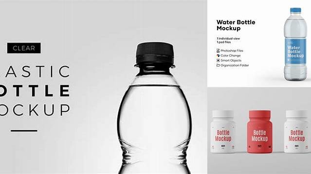 5939+ Plastic Bottle PSD Mockup Front View Hero Shot Creative Free PSD Graphic Design