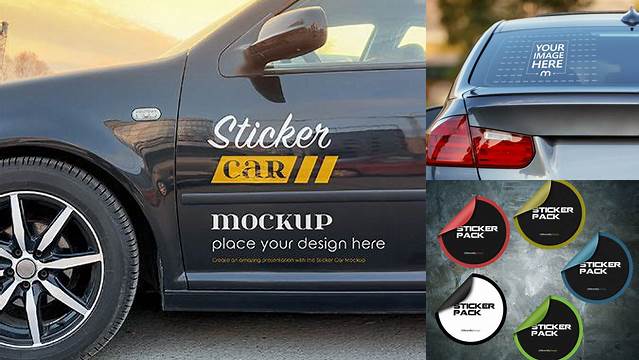 5940+ Car Sticker Mockup Free Free PSD