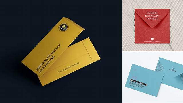 5941+ Textured Paper Envelope PSD Mockup Modern and Unique Freebie PSD