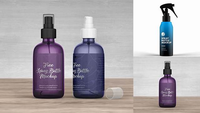 5942+ Matte Plastic Spray Bottle PSD Mockup Advanced Photoshop Template