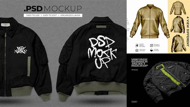 5945+ Mock Up Bomber Jacket Hight Resolution