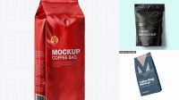 5947+ Glossy Coffee Bag With Valve PSD Mockup Front View Creative PSD Resources