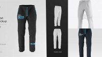 5947+ Sport Pants PSD Mockup Halfside View Customizable Design Files