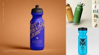 5953+ Glossy Sport Bottle PSD Mockup Front View Free PSD