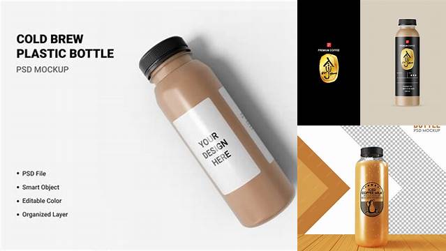 5957+ Mockup Botol Kopi Creative Design File