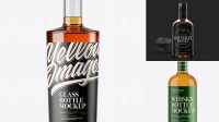 596+ 700ml Whiskey Bottle PSD Mockup High-End Photoshop Mockup