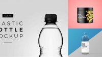 596+ Plastic Matte Bottle PSD Mockup PSD Free Download