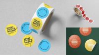 5960+ Round Sticker Mockup Free Include TIFF