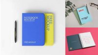 5963+ Opened Notebook with Pen PSD Mockup Download Free Editable PSD Template