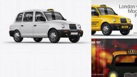 5964+ London Cab PSD Mockup Half Side View Modern Photoshop Resource