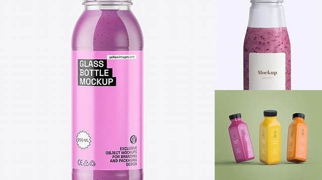 5967+ Blueberry Smoothie Bottle PSD Mockup Free Mockup Templates