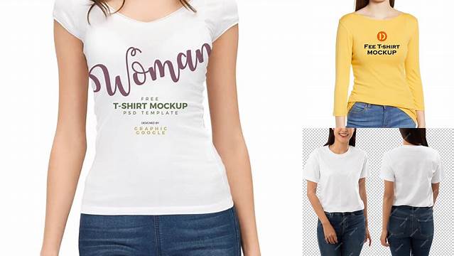 5977+ Ladies T Shirt Mockup Photoshop Resource Free