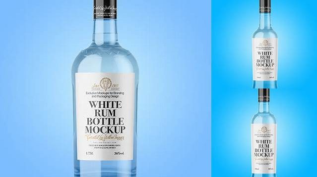 598+ Clear Glass White Rum Bottle PSD Mockup Custom Graphic Resource Free Download