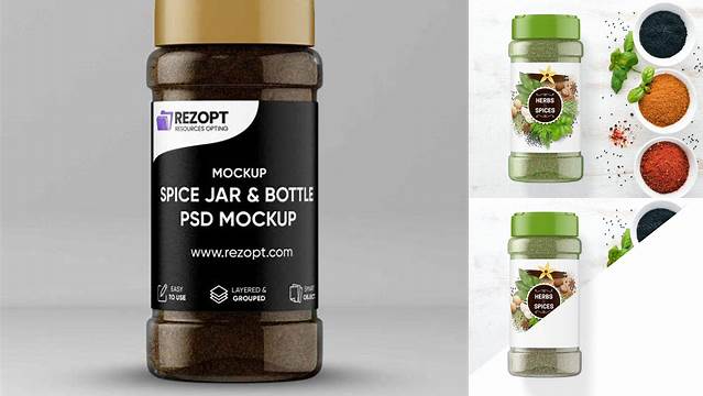 5989+ Spice Bottle Mockup Free PSD Download