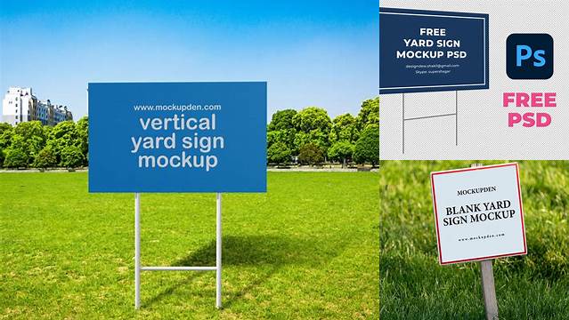 599+ Yard Sign Mockup Psd Free Digital Download