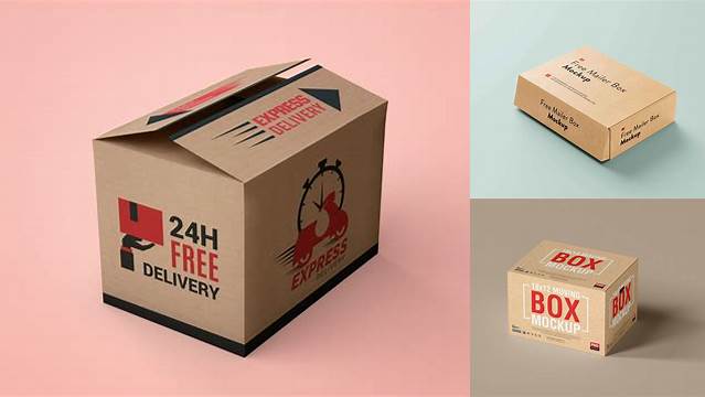 5992+ Delivery Box Mockup Best for Showcase