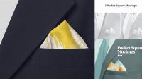 5993+ Pocket Square Mockup Smart PNG Image