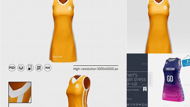 5994+ Women's Netball Dress PSD Mockup Free Graphic Mockup PSD