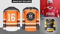 5996+ Ice Hockey Uniform Mockup Template Free Easy Editable