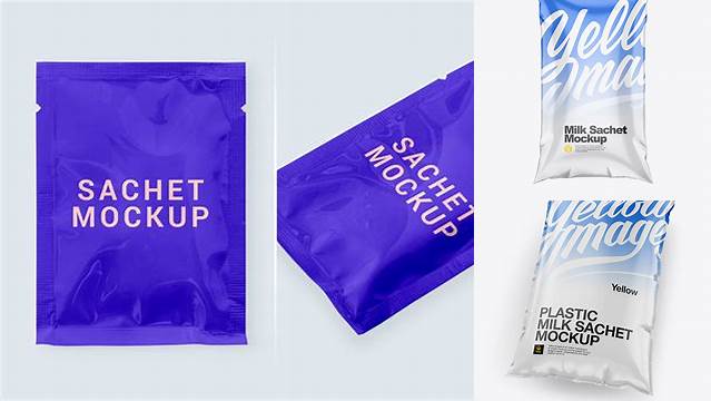 5997+ Milk Sachet Mockup PSD for Free