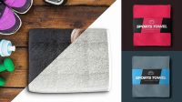 5998+ Gym Towel Mockup For Free Download