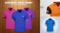 5998+ Men’s Polo Shirt PSD Mockup Back View Custom Mockup PSD for Free