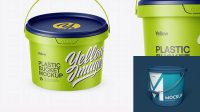 5999+ Matte Plastic Bucket PSD Mockup High-Angle Shot Free Graphic Design Mockup File