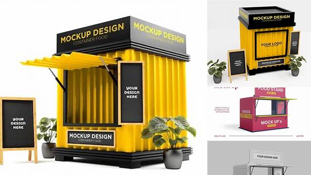 6002+ Food Stand Mockup Free Premium Quality PSD Freebie