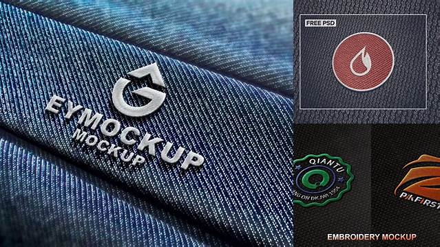 6006+ Embroidered Logo Mockup Digital Resource Free Download