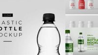 6006+ Metalic Plastic Bottle PSD Mockup Exclusive PSD Design Freebie