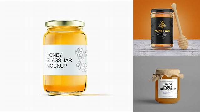 6007+ Honey Jar Mockup Free PSD Download