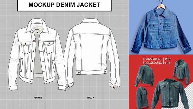 6011+ Denim Jacket Mockup Digital Download