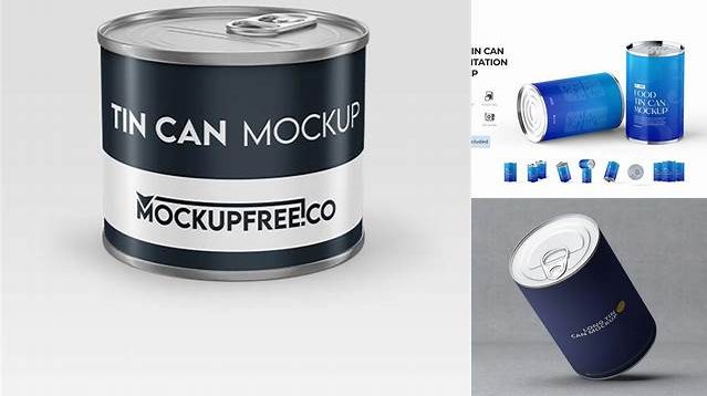 6011+ Tin Can PSD Mockup Eye-Level Shot Free PSD