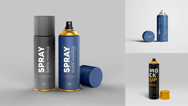 6017+ Closed Glitter Spray Can With PSD Mockup PSD Free Download