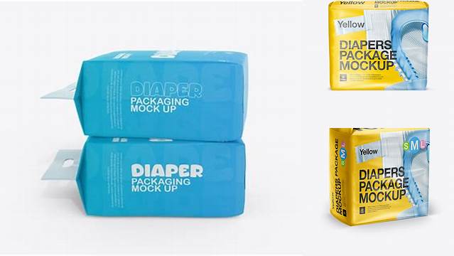 6021+ Diapers Small Pack PSD Mockup Editable Photoshop Free Mockup