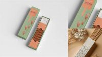 6021+ Incense Sticks Box Mockup PSD Download